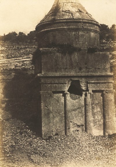 Absaloms grav, Kidrondalen, Jerusalem,1854 (foto) av Auguste Salzmann