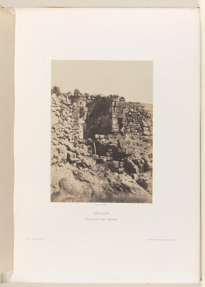 Fontein van Sint-Filippus, Jerusalem Jerusalem. Sankt Filips fontän (titel på objekt) av Auguste Salzmann