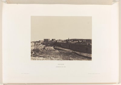 Utsikt över Jerusalem från Sion Jerusalem. Fortress of Sion (titel på objekt) av Auguste Salzmann