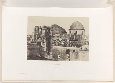 Utsikt över Heliga gravens kyrka i Jerusalem Jerusalem. Sankt graven. Vue générale (titel på objekt) av Auguste Salzmann
