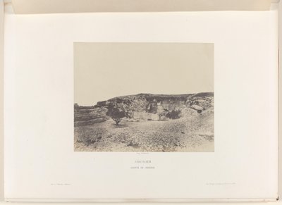 Utsikt över Jeremias grotta, nära Jerusalem Jerusalem. Jérémies grotta (titel på objektet) av Auguste Salzmann
