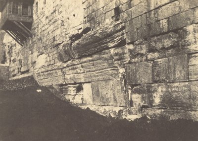 Jerusalem. Inhägnad av templet. Båge över Salomonöarnas bro som länkade Moria till Sion av Auguste Salzmann