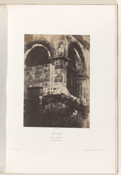 Kapel van de Heilig Grafkerk, Jeruzalem Jerusalem. Heliga graven. Golgata kapell (titel på objekt) av Auguste Salzmann