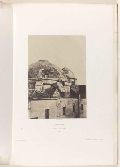 Kupolen av den heliga gravens kyrka i Jerusalem Jerusalem. Sankt graven. Coupole (titel på objekt) av Auguste Salzmann