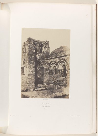 Tornet av den heliga gravens kyrka i Jerusalem Jerusalem. Sankt graven. Clocher (titel på objekt) av Auguste Salzmann