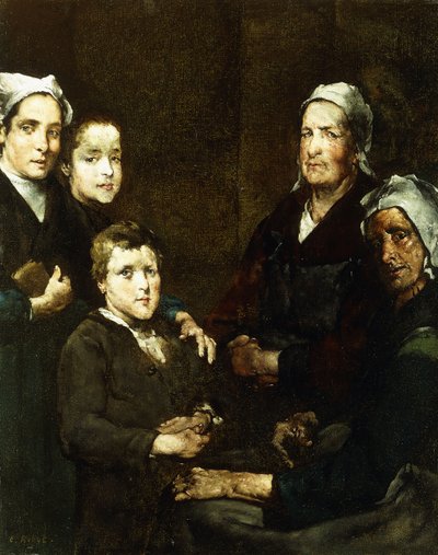Den bretonska familjen; Den bretonska familjen, av Auguste Theodule Ribot