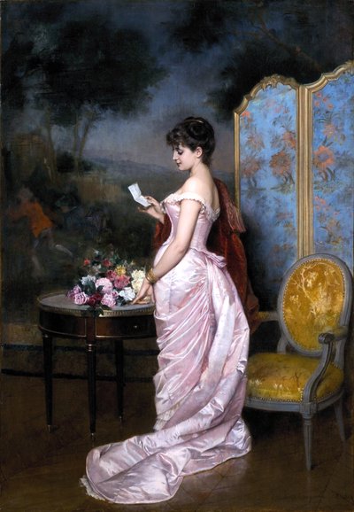 "Kärleksbrevet" av Auguste Toulmouche av Auguste Toulmouche