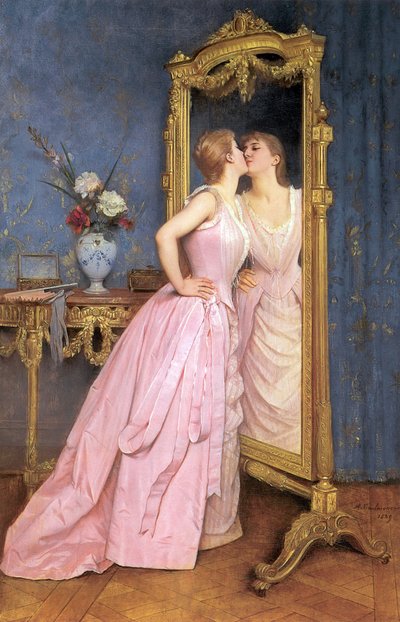 Vanity, c.1889 av Auguste Toulmouche