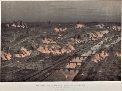 Pariskommunen natten mellan den 23 och 24 maj bränder i Paris av Auguste Victor Deroy