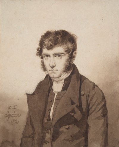 Utan titel (Porträtt av konstnären av Auguste Xavier Leprince
