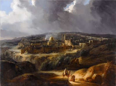 Jerusalem sett från berget Josafat av Auguste de Forbin