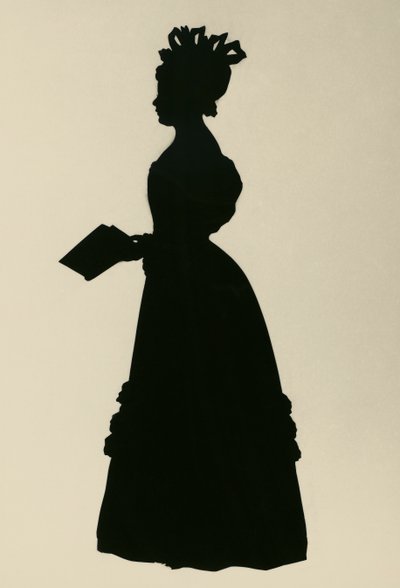 Silhuetten av Susan Edmonstone Ferrier, kallad Susan Ferrier (1782-1854), skotsk romanförfattare, ca 1830, av Augustin Edouart (1789-1861) av Augustin Amant Constant Fidele Edouart