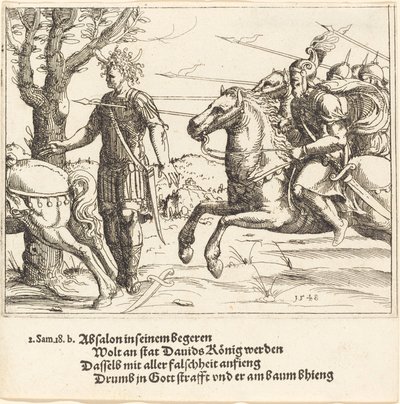 Absalom dödad av Joab av Augustin Hirschvogel