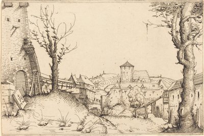 Borggården till ett slott, 1546. av Augustin Hirschvogel