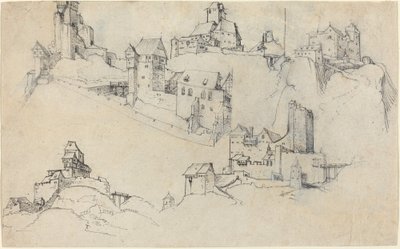 Slott på kulle av Augustin Hirschvogel
