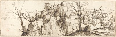 Landskap med en sjö. av Augustin Hirschvogel