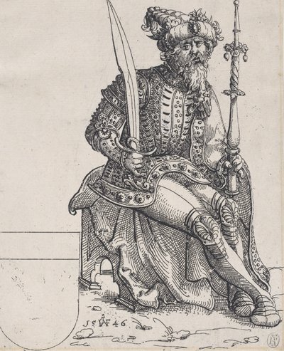 Maximilian I, från Herberstain, Rerum Muscoviticarum Commentarii, 1546. av Augustin Hirschvogel