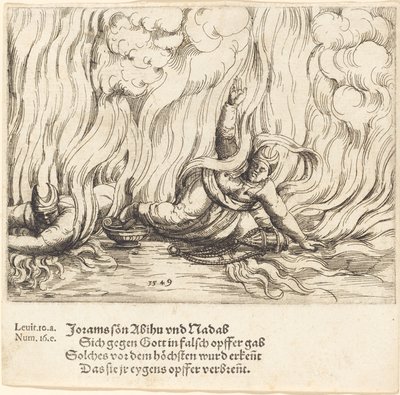 Nadab och Abihu, 1549. av Augustin Hirschvogel
