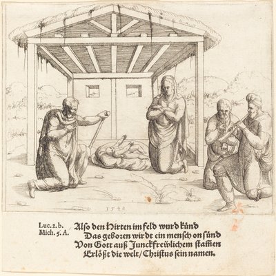 Herdarnas tillbedjan, 1548. av Augustin Hirschvogel