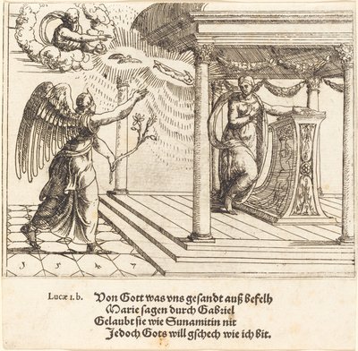 Bebådelsen, 1547. av Augustin Hirschvogel