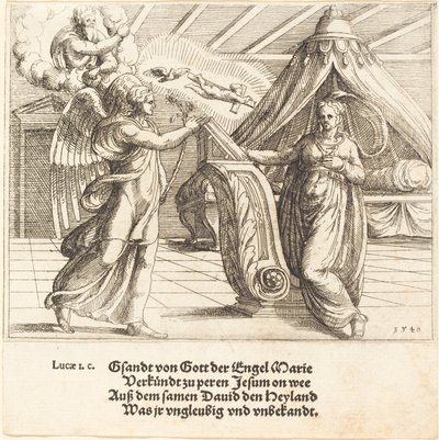 Bebådelsen, 1548. av Augustin Hirschvogel