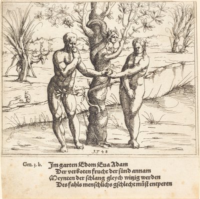 Människans fall, 1548. av Augustin Hirschvogel