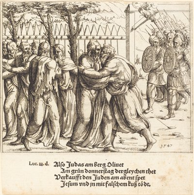 Judas kyss av Augustin Hirschvogel