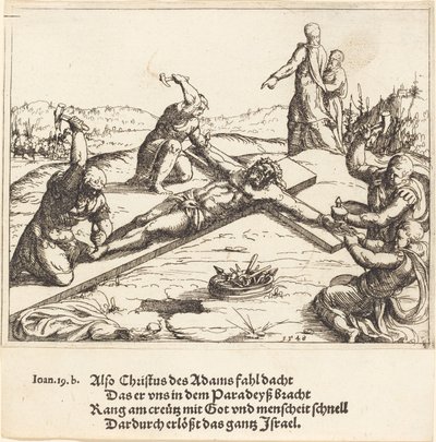 Att spika på korset, 1548. av Augustin Hirschvogel