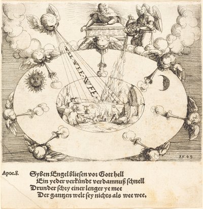 Öppnandet av det sjunde inseglet, 1549. av Augustin Hirschvogel