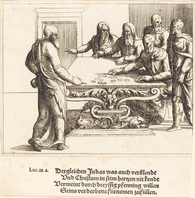 Judas betalning. av Augustin Hirschvogel