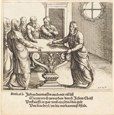 Judas betalning, 1547. av Augustin Hirschvogel