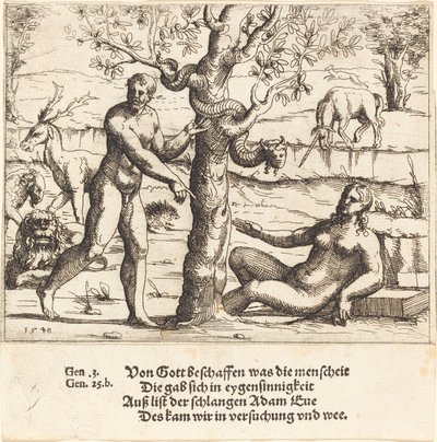 Evas frestelse av Augustin Hirschvogel