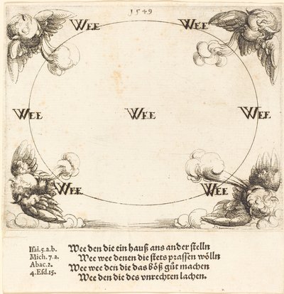 Ve uttalas över de skriftlärda och fariséerna, 1549. av Augustin Hirschvogel