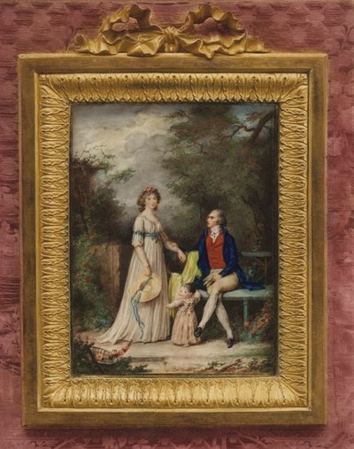 Porträtt av konstnären Augustin Ritt och hans familj av Augustin Ritt