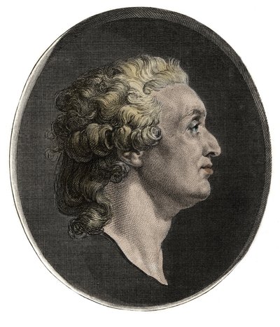 Porträtt av Marie Jean Antoine Nicolas de Cartat, Marquis de Condorcet (1743 - 1794) efter Augustin Saint-Aubin - 1736-1807 - av Augustin de (after) Saint Aubin