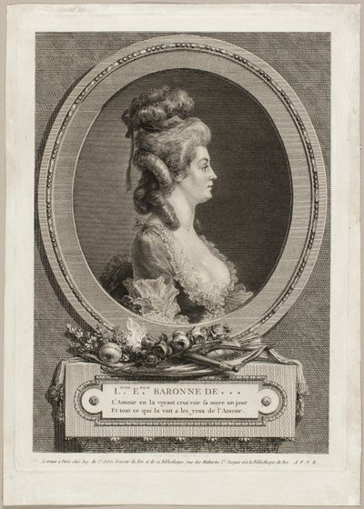 Louise Émilie, baronessan av *** Frankrike av Augustin de Saint-Aubin