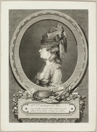 Adrienne-Sophie, markisinnan av *** av Augustin de Saint-Aubin