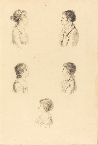 Fem byster av Augustin de Saint Aubin