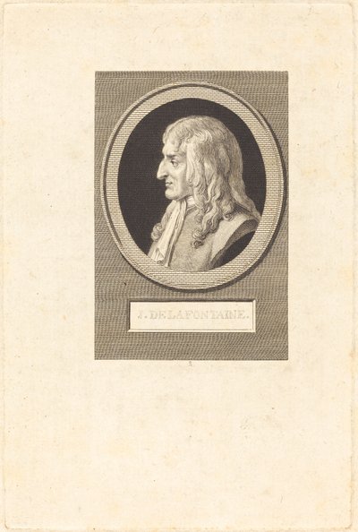 Jean de La Fontaine von Augustin de Saint Aubin