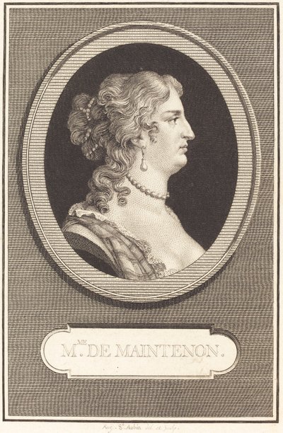 Madame de Maintenon von Augustin de Saint Aubin