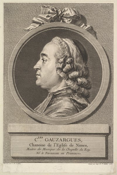 Porträt von Charles Gauzargues von Augustin de Saint Aubin