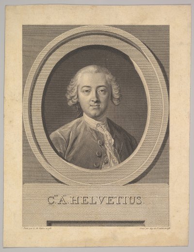 Porträtt av Claude Adrien Helvetius 1715-1771, 1772. av Augustin de Saint Aubin