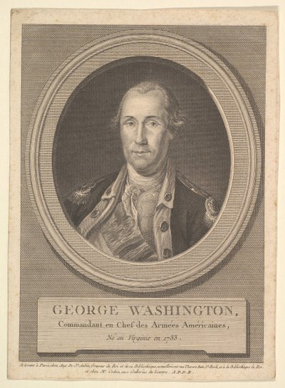 Porträt von George Washington, August 1836 von Augustin de Saint Aubin