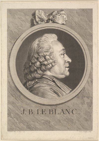 Porträtt av Jean-Baptiste Le Blanc, 1750. av Augustin de Saint Aubin