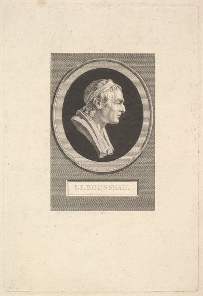 Porträtt av Jean-Jacques Rousseau, 1801. av Augustin de Saint Aubin