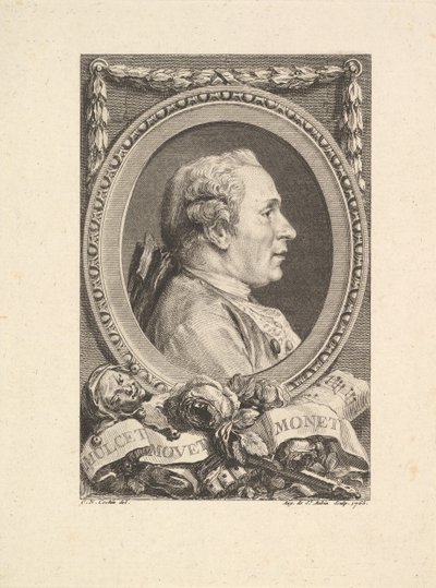 Porträtt av Jean Monnet, 1765. av Augustin de Saint Aubin