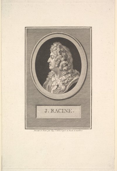 Porträtt av Jean Racine, 1800. av Augustin de Saint Aubin
