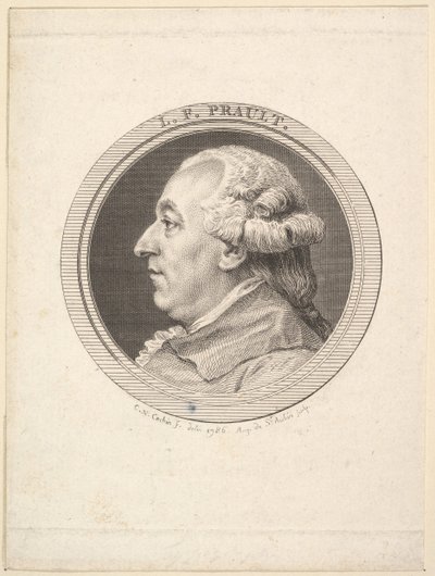 Porträtt av L. F. Prault, 1787. av Augustin de Saint Aubin