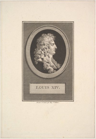 Porträtt av Ludvig XIV, 1779. av Augustin de Saint Aubin