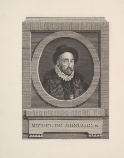 Porträtt av Michel de Montaigne, 1774. av Augustin de Saint Aubin